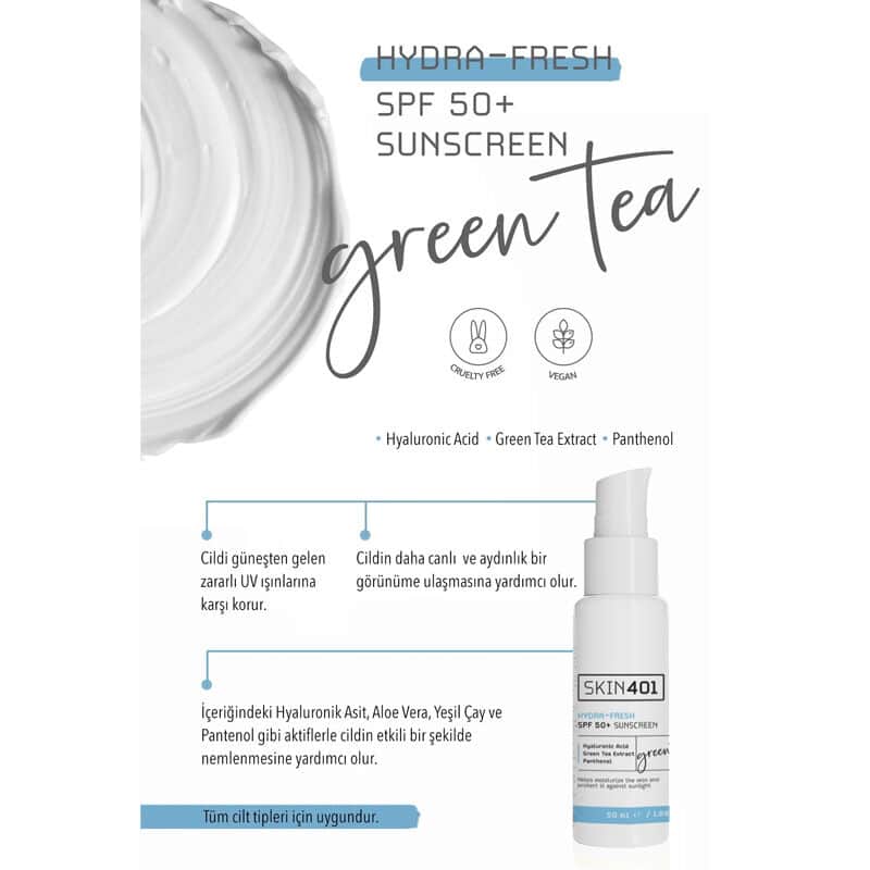 Skin401 spf 50 hydra Fresh Moisturizing Refreshing Sun Cream 50 ml - 4