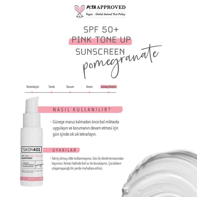 Skin401 spf 50 pink Tone Up Pink Tone Equalizing Sunscreen 50 ml - 3