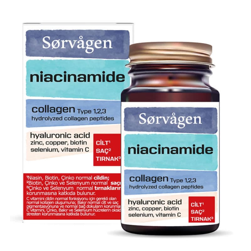 Sorvagen Niacinamide Collagen Hyaluronic Acid 60 tablets