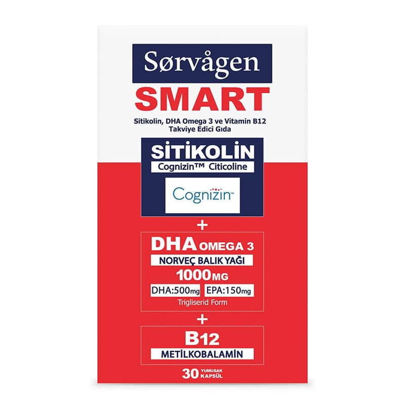 Sorvagen Smart Citicoline Dha Omega 3 and B12 30 capsules - 2