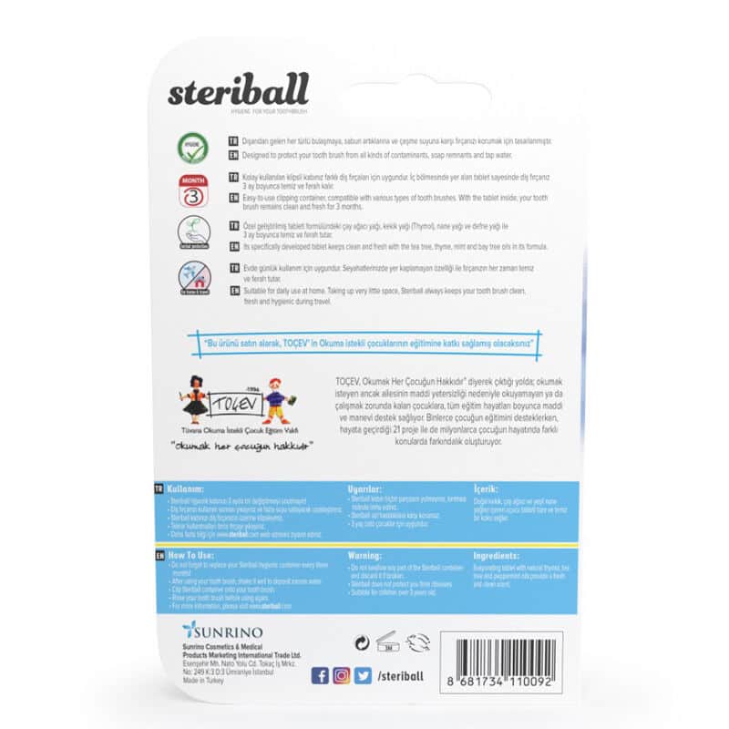 Steriball Hygienic Toothbrush Protection Container - Male - 2