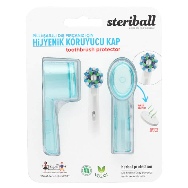 Steriball Hygienic Toothbrush Container For Battery Or Rechargeable Toothbrushes - Light Blue - 1