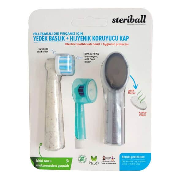 Streriball Electric Toothbrush Replacement Head & Cap - 1