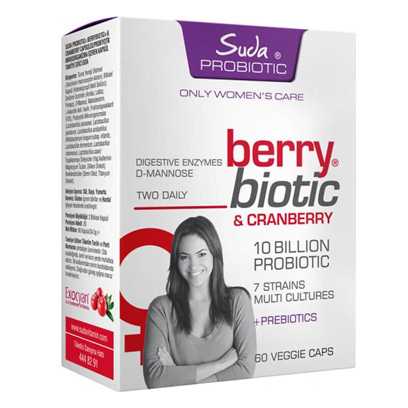 Suda Vitamin Containing Probiotic Berrybiotic Cranberry 60 capsules - 1