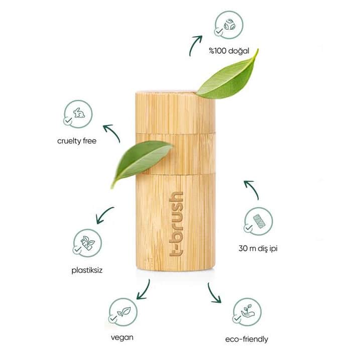 T-brush Mint Bamboo Box Dental Floss - 2