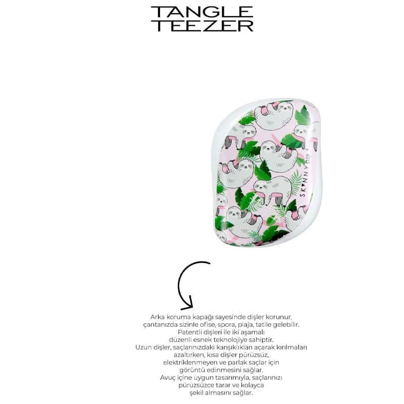 Tangle Teezer Compact Styler Sloth Print Hairbrush - 4
