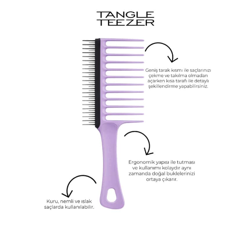 Tangle Teezer Wide Tooth Comb Purple Passion Wide Tooth Hair Comb - 2
