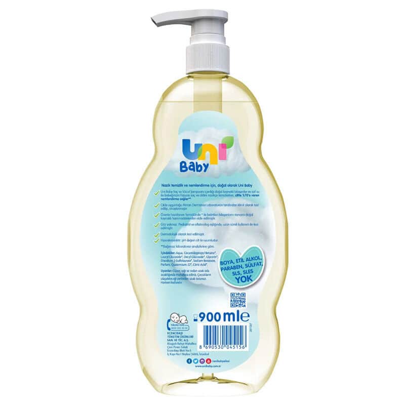 Uni Baby Hair And Body Shampoo 900 ml - 2