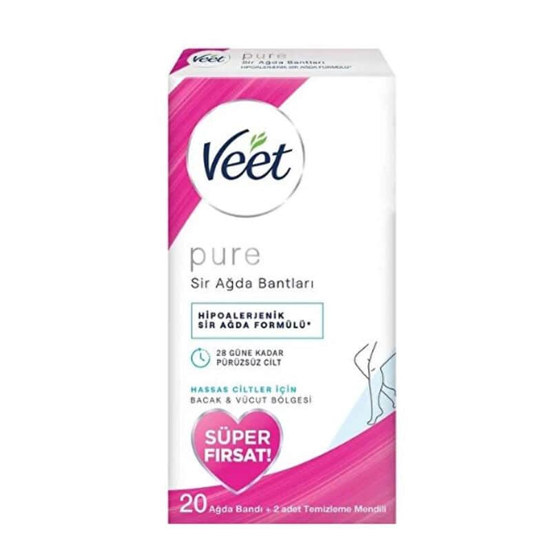 Veet Pure Leg And Body Area Wax Strips 20 pcs - 1
