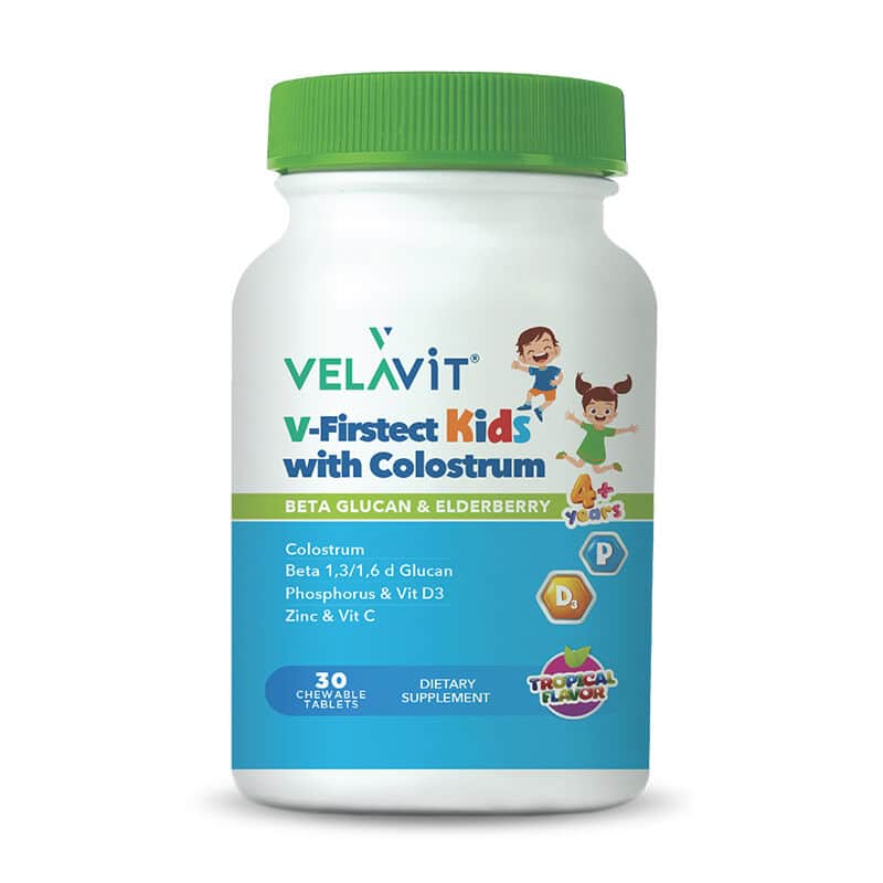 Velavit V-firstect Kids With Colostrum Supplementary Food 30 capsules - 1