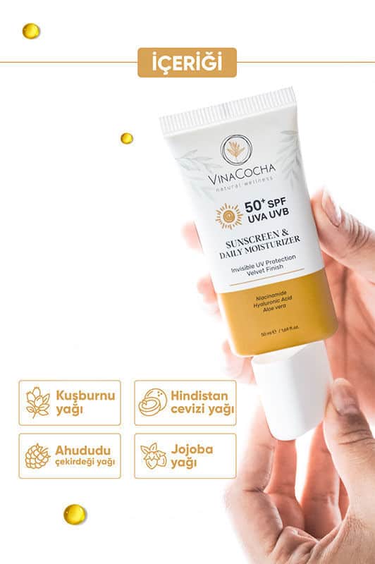 Vinacocha Sunscreen Spf50 moisturizing Face Cream 50 ml - 4