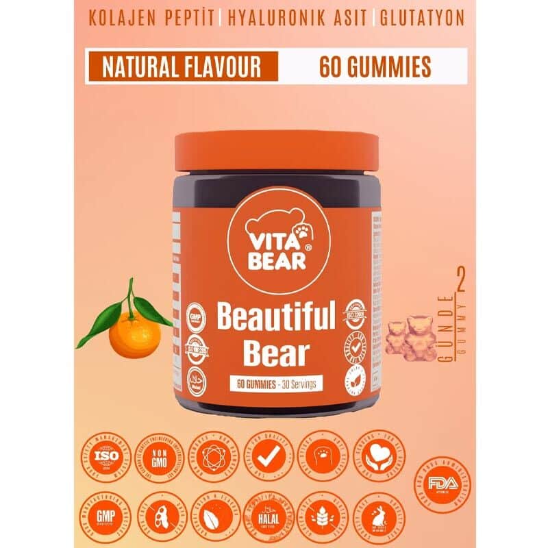 Vita Bear Beautiful Bear Food Supplement 60 gummy pcs - 2