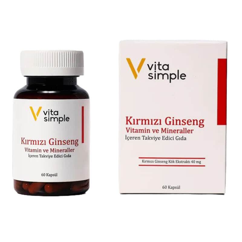 Vita Simple Red Ginseng Vitamin And Minerals Supplementary Food 60 capsules - 1