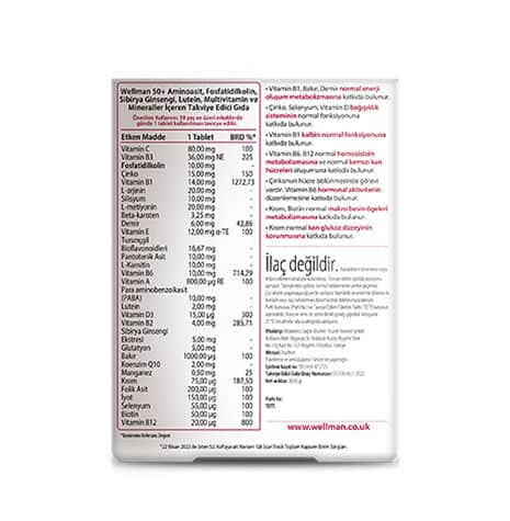 Vitabiotics Wellman 50+ Food Supplement 30 tablets - 2