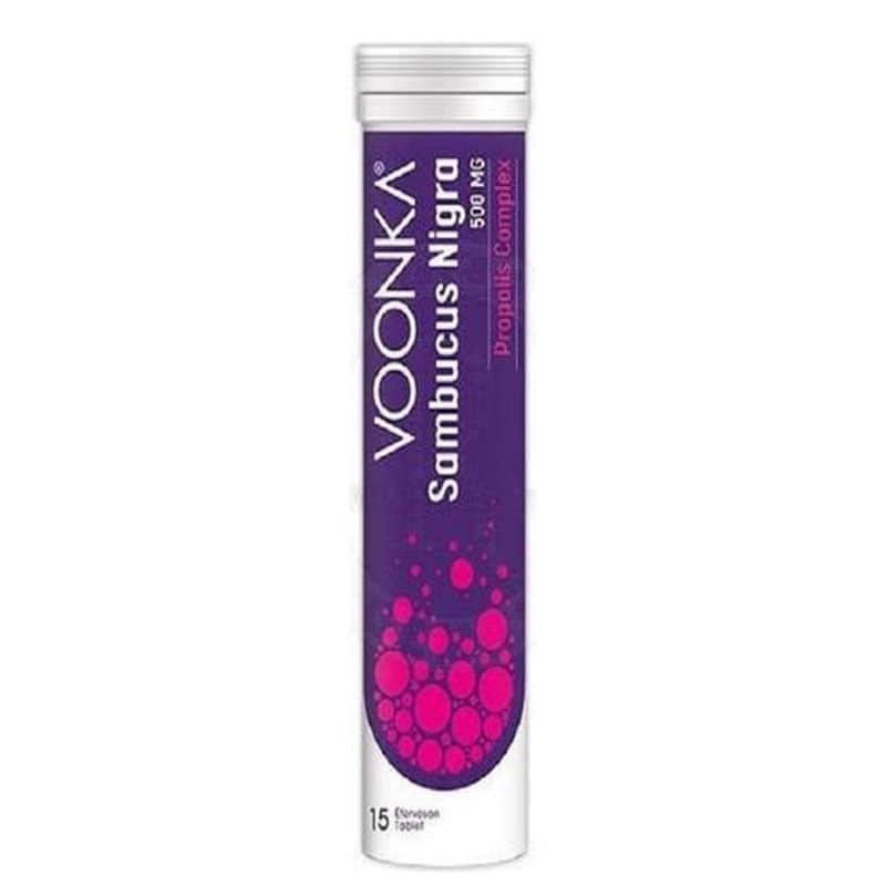 Voonka Sambucus Nigra Propolis Complex Black Elderberry 15 effervescent Tablets - 1