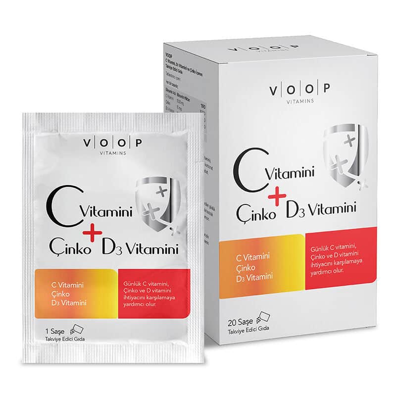 Voop Food Supplement Containing Vitamin C, Zinc And Vitamin D3 20 chassis - 1