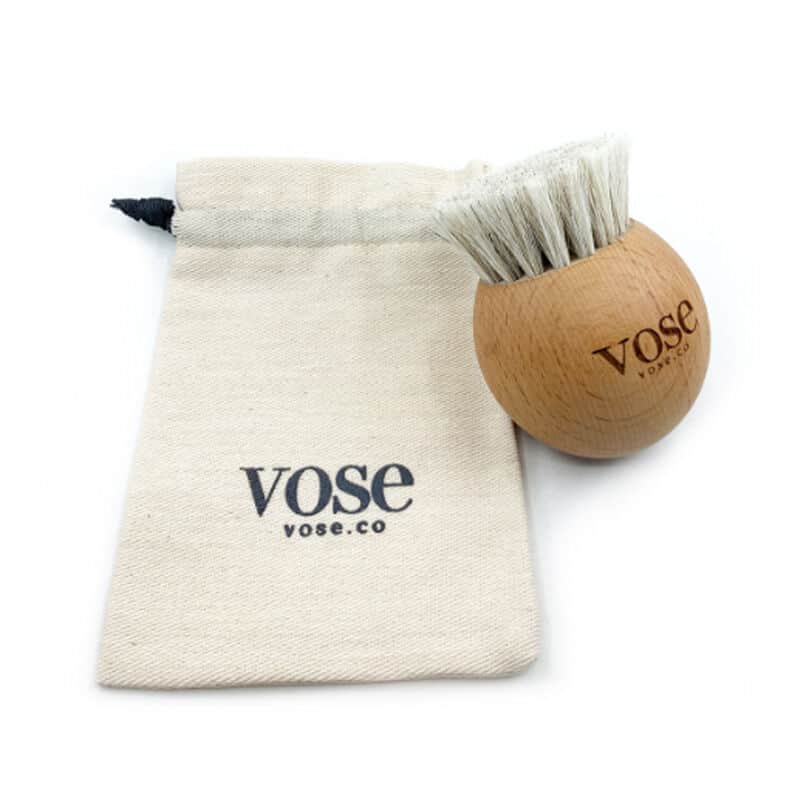 Vose 100% Natural Horse Hair Facial Care Brush - White - 2