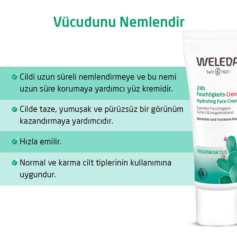 Weleda Cactus 24 h Moisturizing Face Cream 30 ml - 3