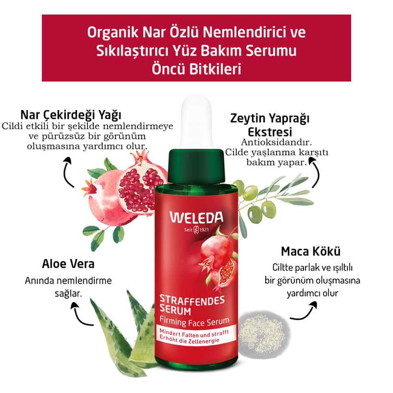 Weleda Organic Pomegranate Firming Face Serum 30 ml - 3