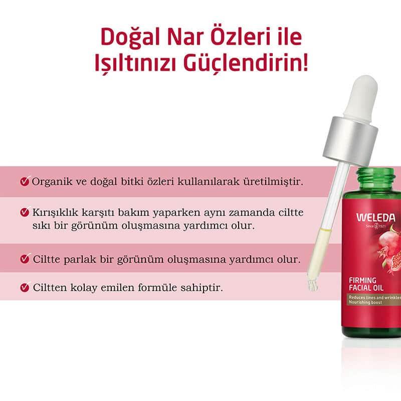 Weleda Organic Pomegranate Firming Face Oil 30 ml - 2