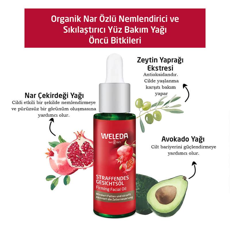 Weleda Organic Pomegranate Firming Face Oil 30 ml - 3