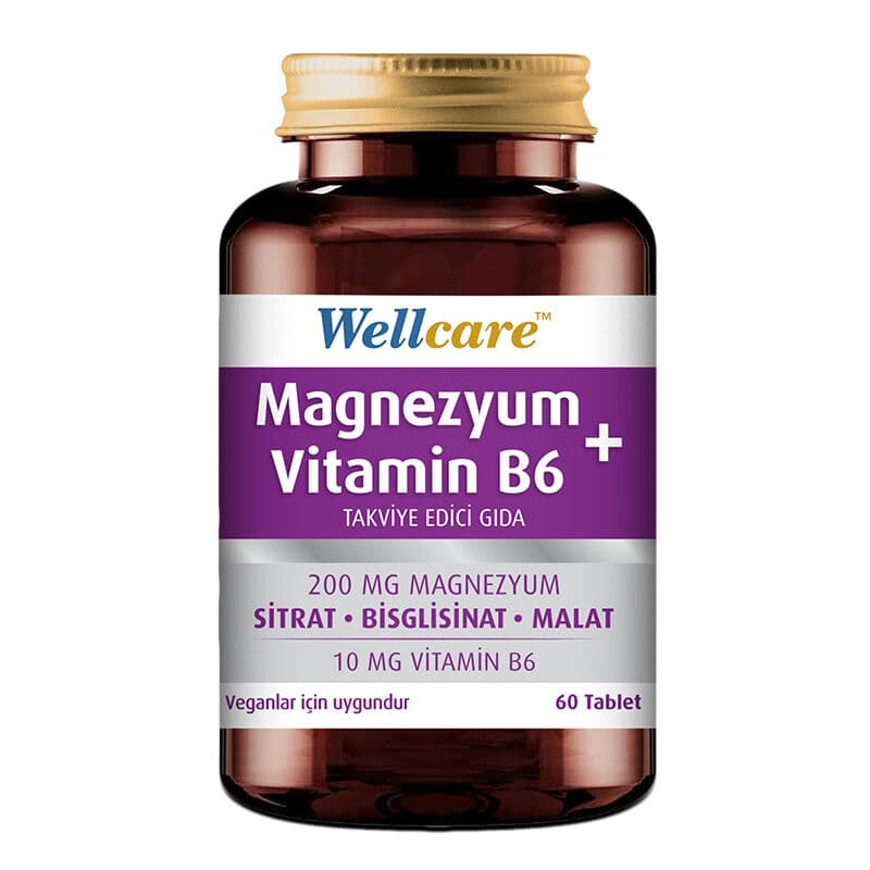 Wellcare Magnesium Vitamin B6 60 tablets