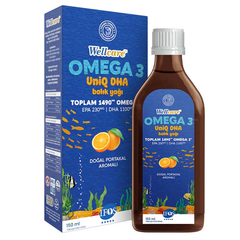 Wellcare Omega 3 orange Flavored Fish Oil 150 ml - 1