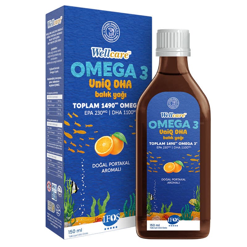 Wellcare Omega 3 orange Flavored Fish Oil 150 ml