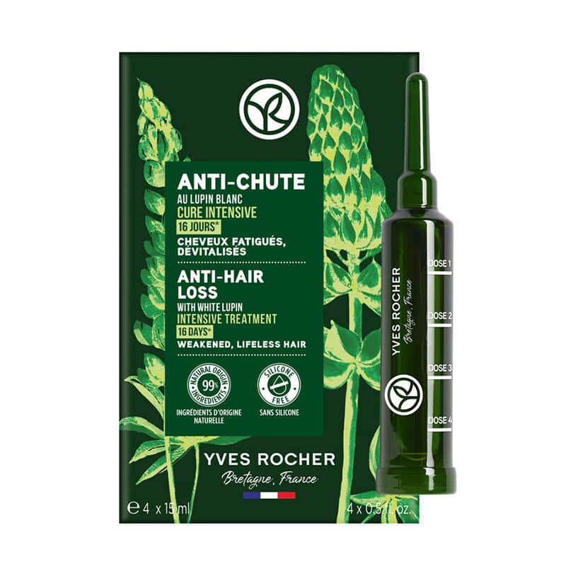 Yves Rocher Anti Chute Anti Hair Loss Treatment With Niacinamide And Vitamin B6 4 x15 ml - 1