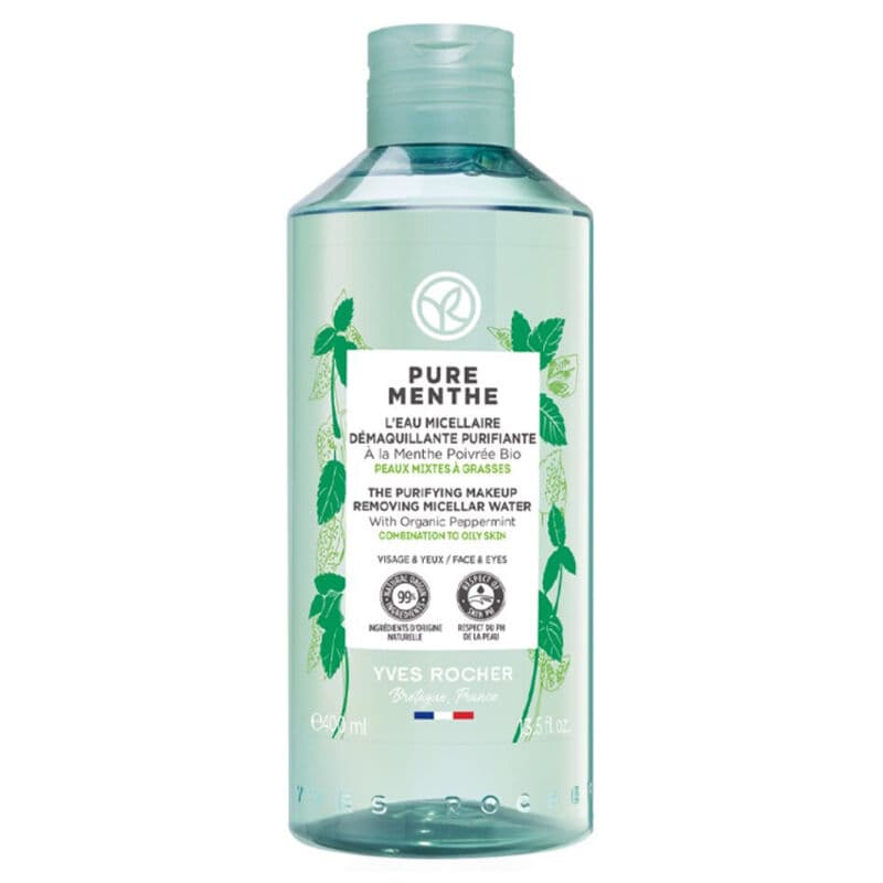 Yves Rocher Pure Menthe Purifying Face And Make-up Remover Water 400 ml