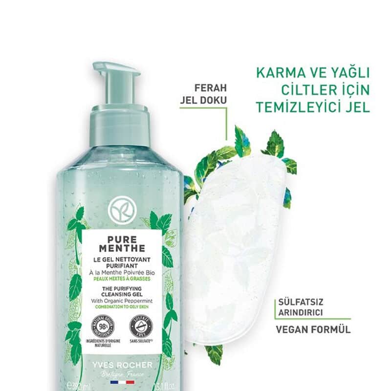 Yves Rocher Pure Menthe Pore Purifying Face Wash Gel 390 ml - 4