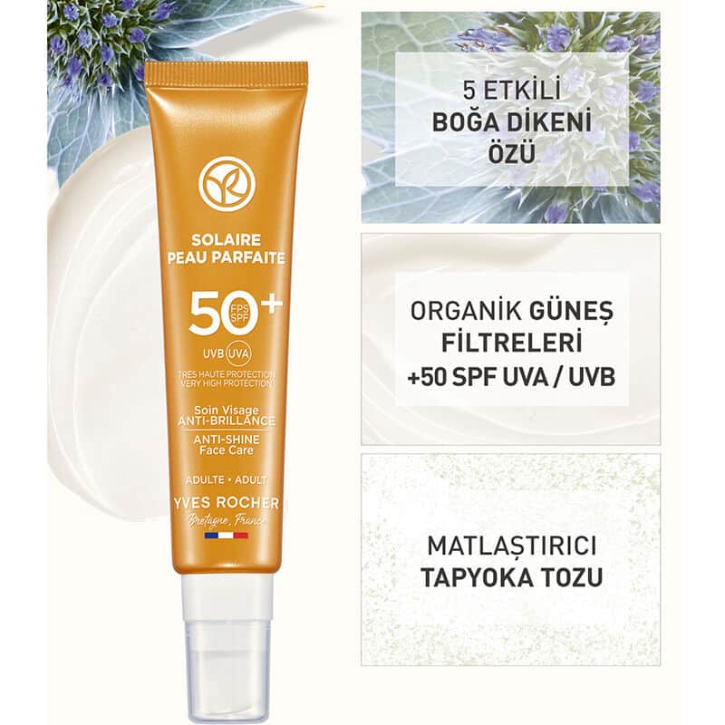 Yves Rocher Solaire Peau Parfaite Spf50+ Anti-shine Face Cream 40 ml - 3