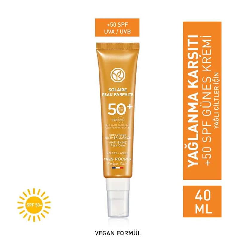 Yves Rocher Solaire Peau Parfaite Spf50+ Anti-shine Face Cream 40 ml - 1