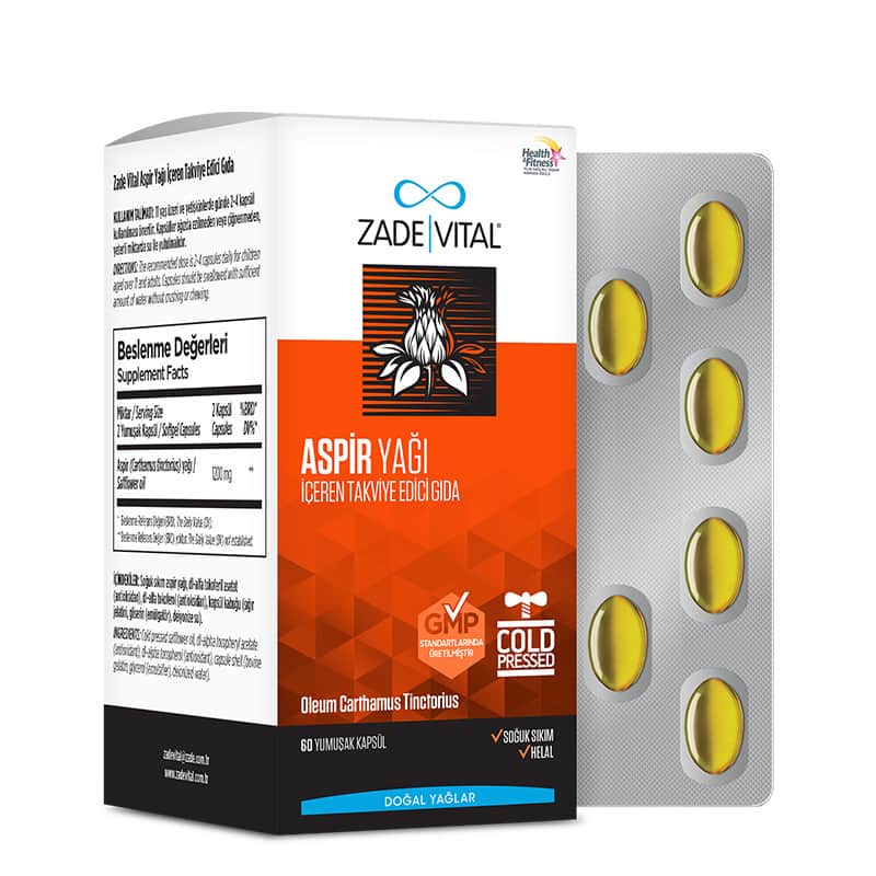 Zade Vital Safflower Oil 60 soft Capsules - 2