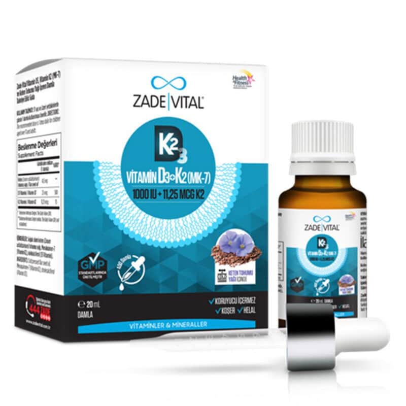 Zade Vital Vitamin D3 k2 and Flaxseed Drops 20 ml - 1
