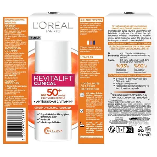 L'Oréal Paris Revitalift Clinical Sun Cream SPF 50 - Anti-Ag - 3