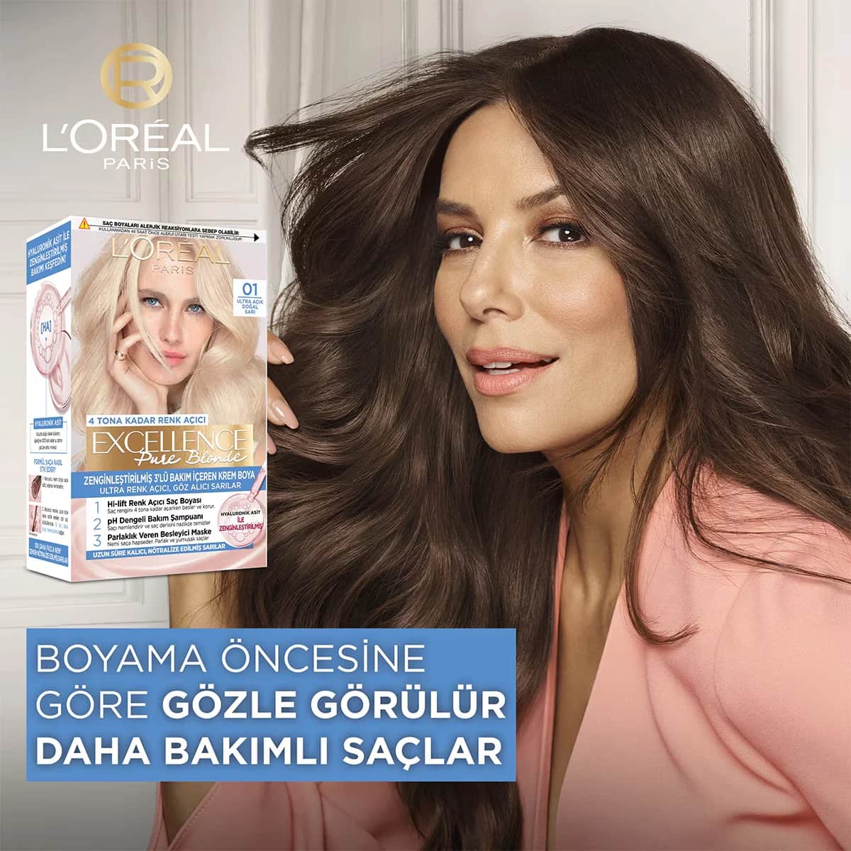 L’Oréal Paris Excellence Pure Blonde Hair Dye Ultra Light Ash Blonde 03 1 pcs
