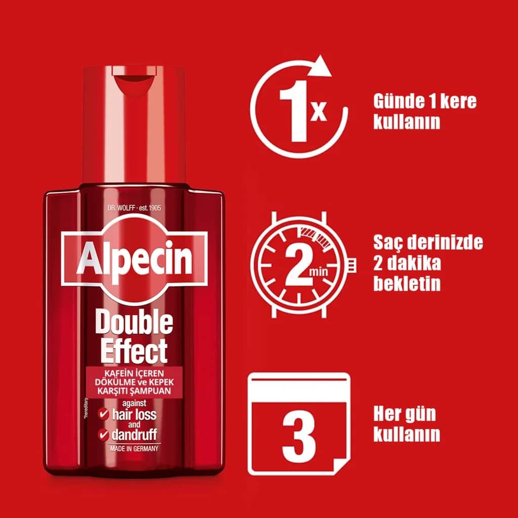 Alpecin Double Effect Caffeinated Anti-hair Loss And Anti-dandruff Shampoo 200 ml