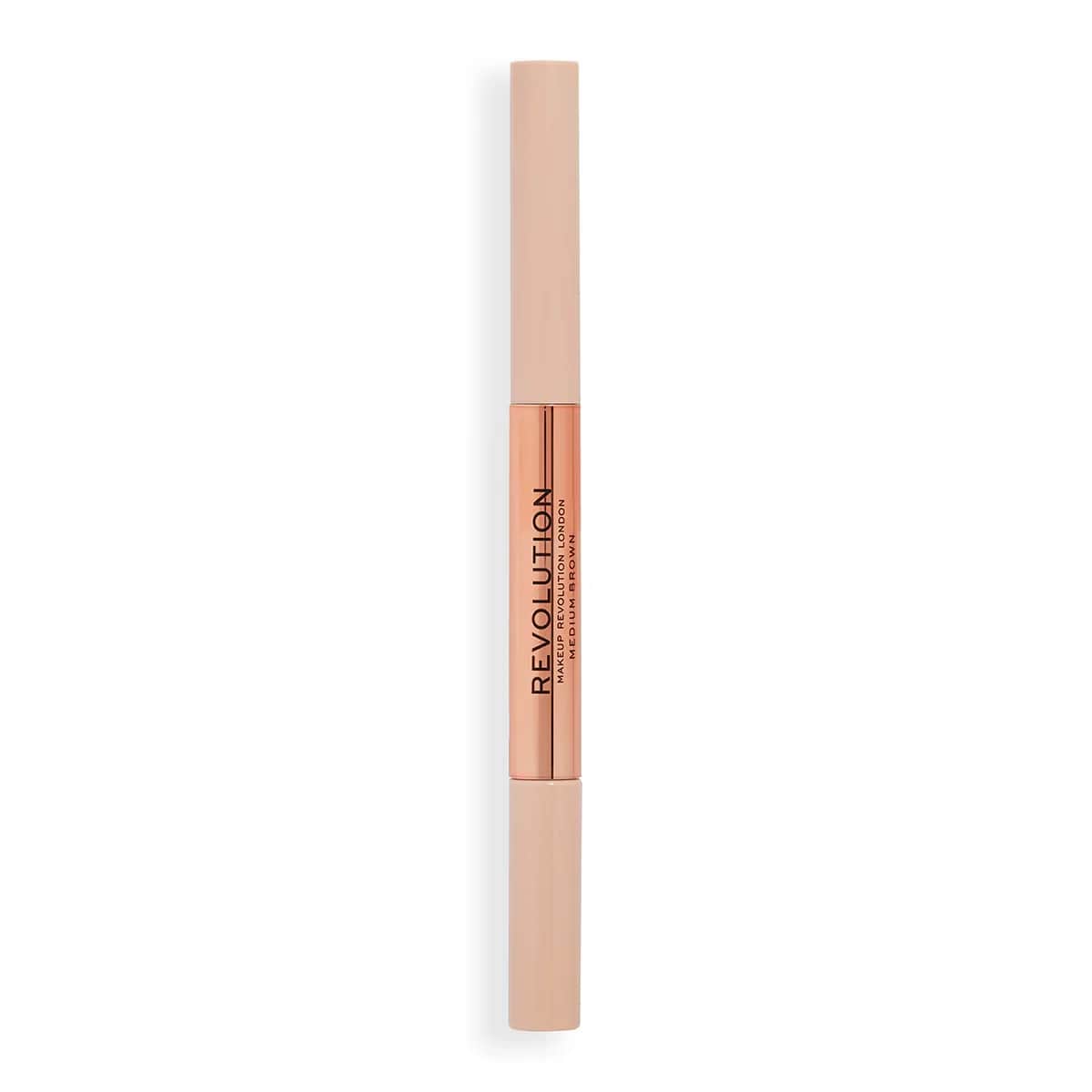 Revolution Fluffy Brow Duo Brow Pencil And Brow Mascara Medium Brown