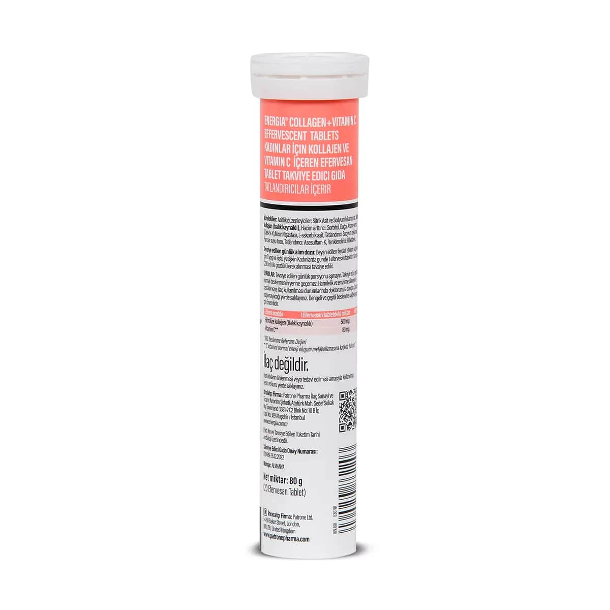 Energia Collagen&vitamin C For Women Effervescent Tablet
