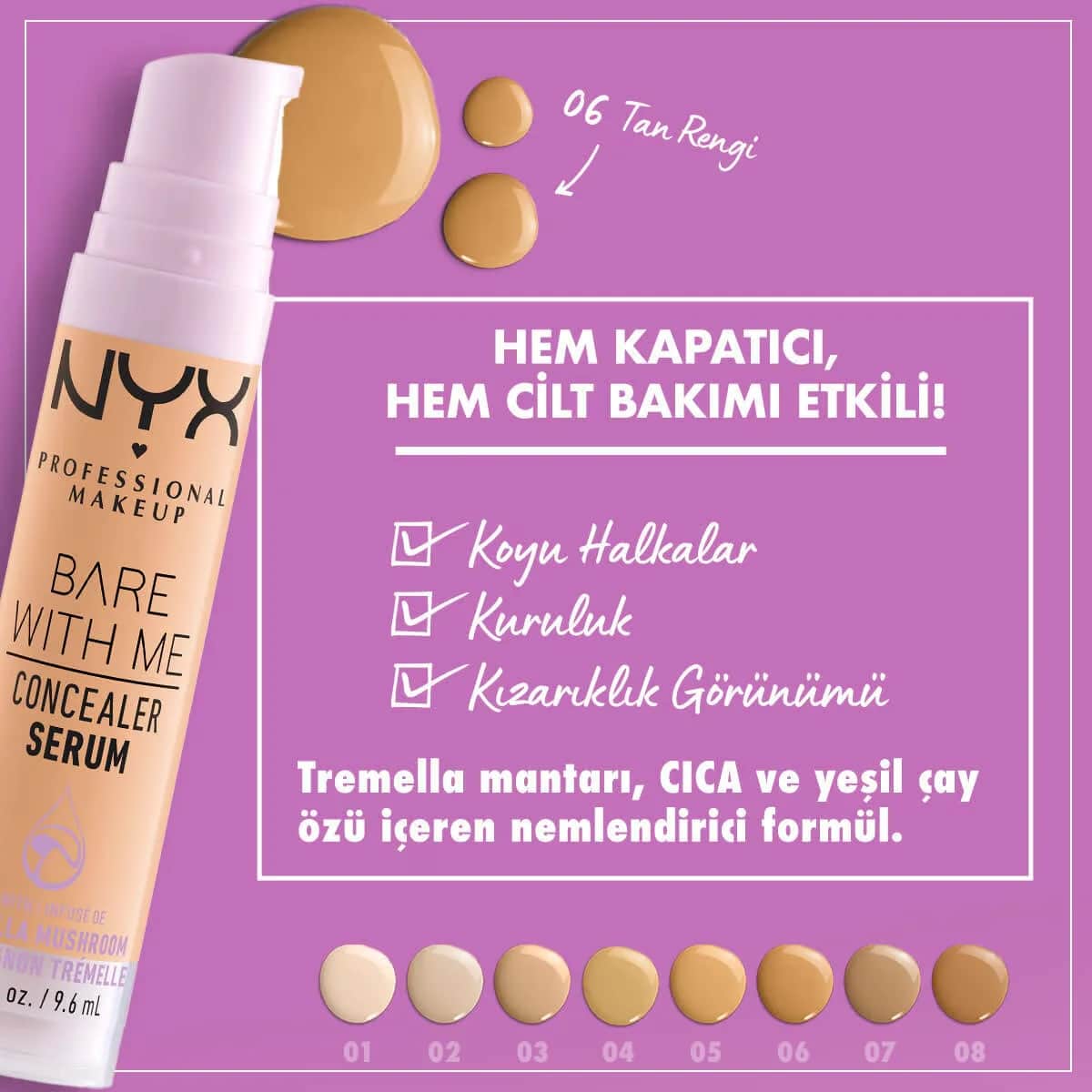 Nyx Professional Makeup Bare With Me Concealer Serum 06 tan