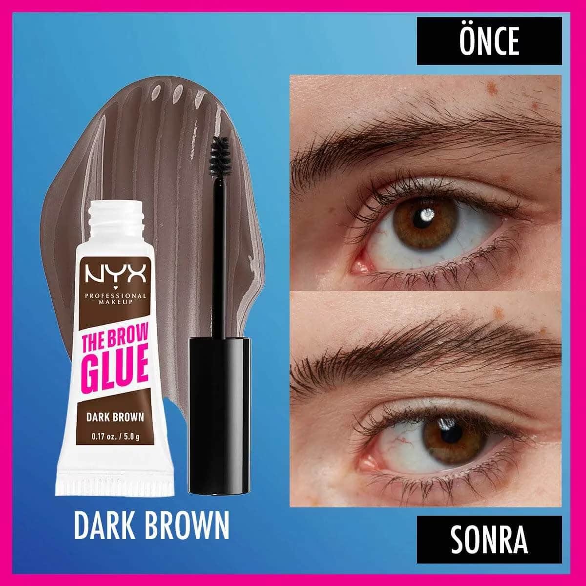 Nyx Professional Makeup The Brow Glue Instant Brow Styler Eyebrow Fixing Mascara Dark Brown