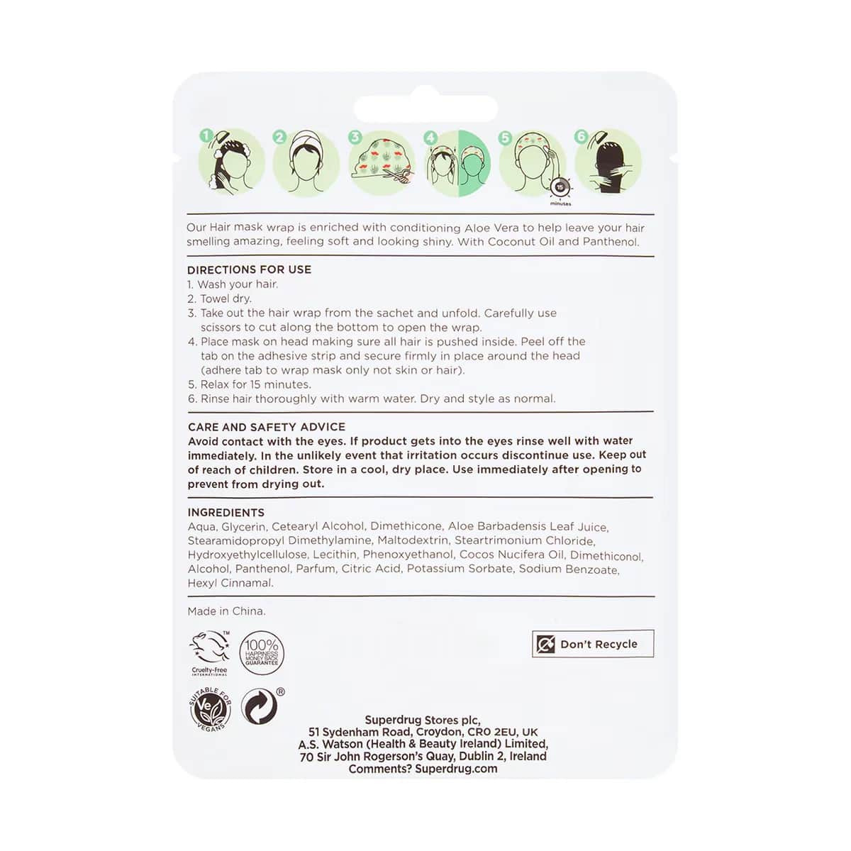 Superdrug Hair Mask Aloe Vera