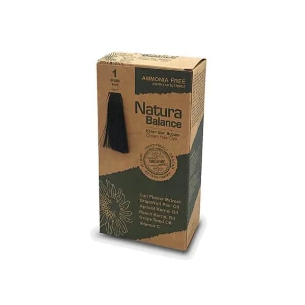 Natura Balance Cream Hair Dye Black 1 1 pcs