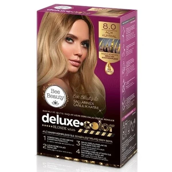 Bee Beauty Deluxe Color Kit Hair Color 8.0 light Brown