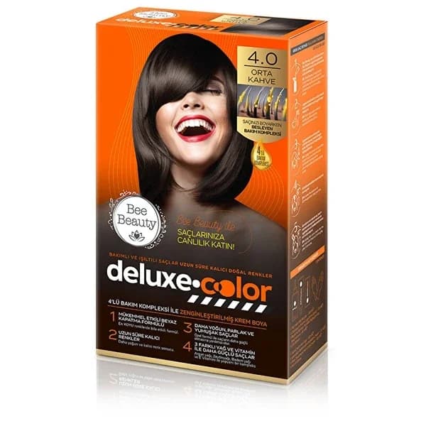 Bee Beauty Deluxe Color Kit Hair Dye 4.0 medium Brown