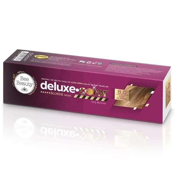 Bee Beauty Deluxe Color Tube Hair Dye 8.0 light Auburn