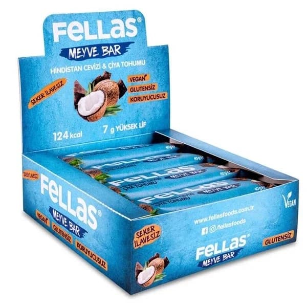 Fellas Fruit Bar - Chia And Coconut 40 gr X 12 pcs