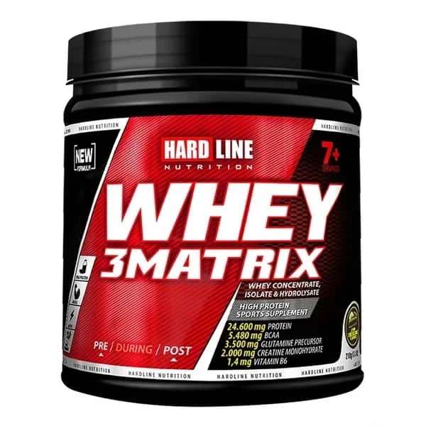 Hardline Nutrition Whey 3 matrix Protein Powder Chocolate 210 gr