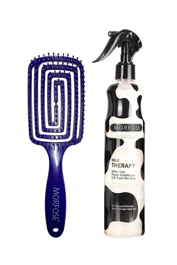 Morfose - Hairbrush+milk Therapy Blow Dry 400 ml